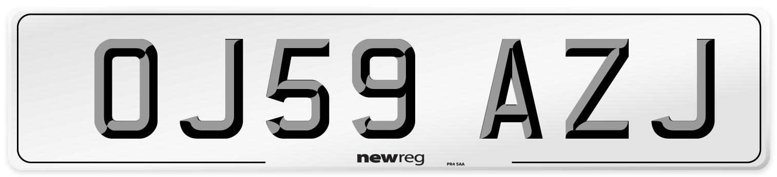 OJ59 AZJ Number Plate from New Reg